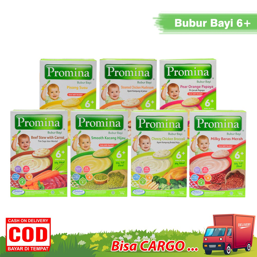 Promina Bubur Bayi 6 bulan 120 gr Bubur Susu Bubur Bayi Instan Shopee