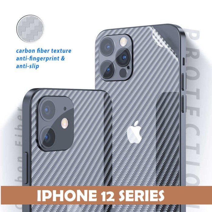 Back Skin Carbon For Iphone 12 Pro Max - Skin Carbon Iphone 12 Pro Max
