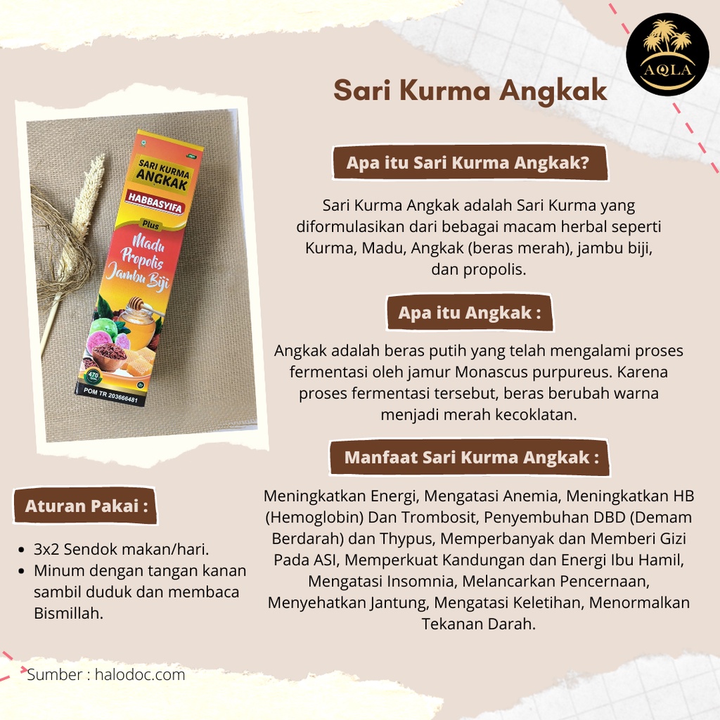 SARI KURMA ANGKAK MADU PROPOLIS JAMBU BIJI / OBAT HERBAL / SUPLEMEN