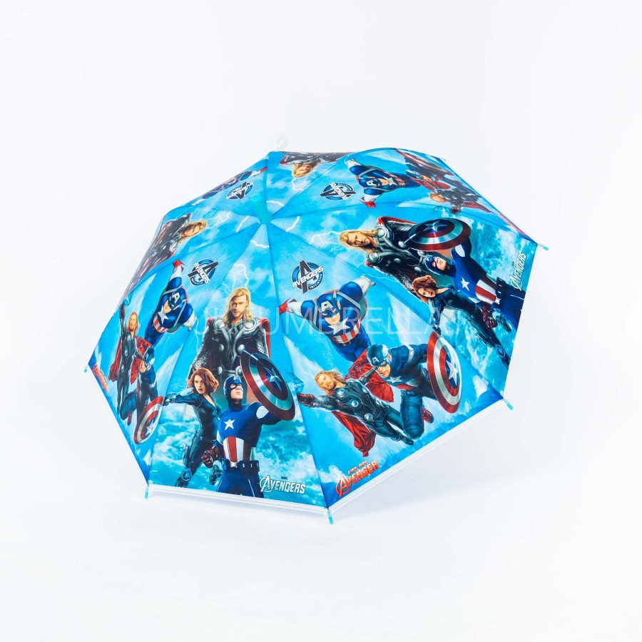 Payung anak superhero / marvel / jagoan super hero / semi transparan / payung full print dof spiderman batman