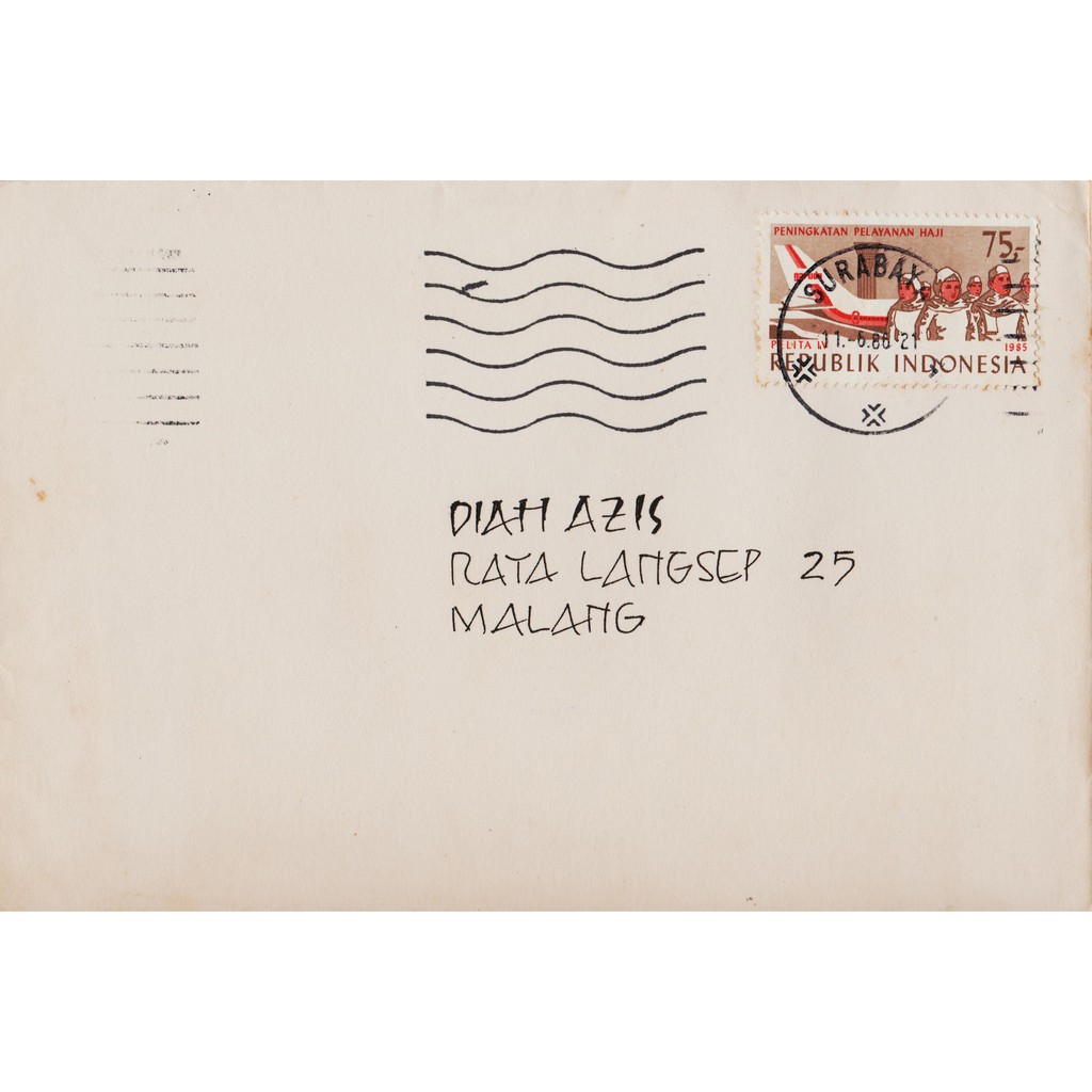 

Perangko Filateli A3-42 Indonesia Cover 11.06.81986 From Surabaya To Malang