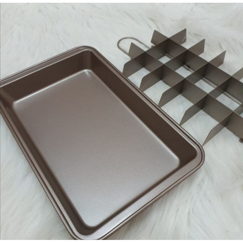 Loyang Brownie Pan non stick Baking pan anti Lengket