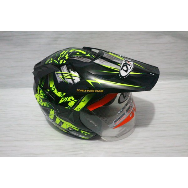 super seler HELM DYR TARGET SEMI CROSS DOUBLE VISOR. MOTOCROSS GRASSTRACK SUPERMOTO TOURING ENDURO