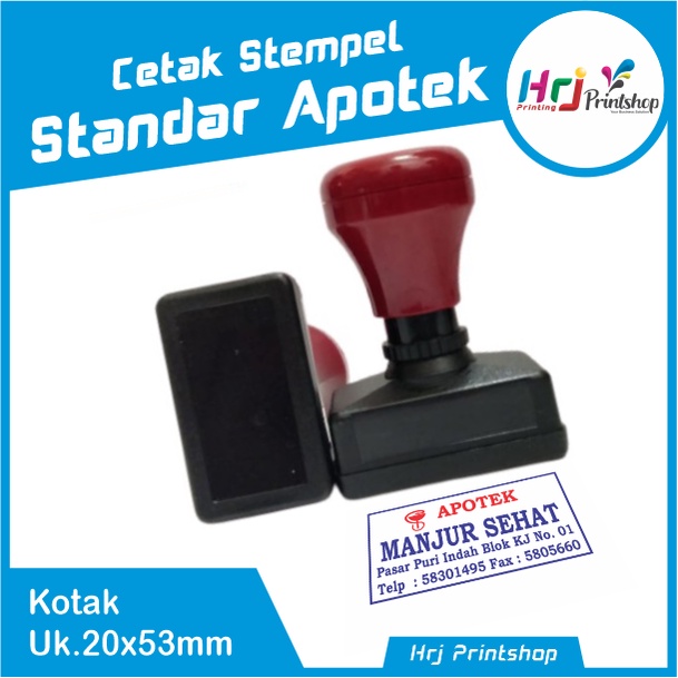 

Cetak Stempel Otomatis 2 Warna Ukuran Standar Stempel Apotek