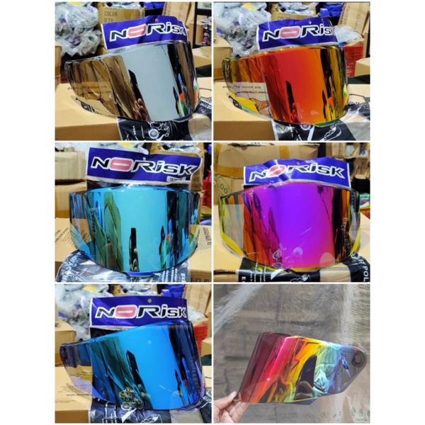 Flat Visor Kyt TT Course Dark  Iradium silver red blur ice blue foturo purple red ungu iridium Murah