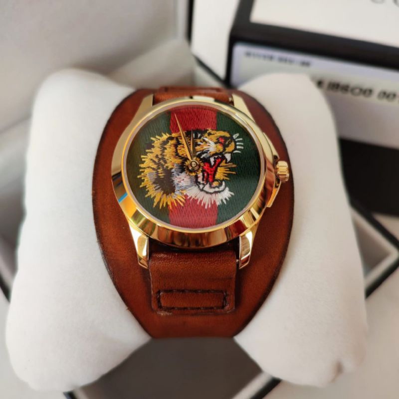 Gucci Watch Tiger Brown Marche Des Marvilles