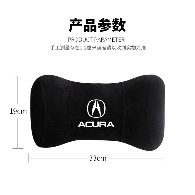 G-club Bantal Leher Bahan Kulit Rusa Memory Foam Untuk Headrest Mobil Acura