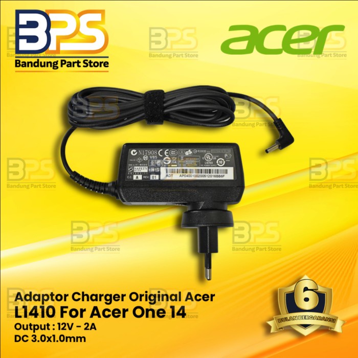 Adaptor Charger Acer Original 12V - 2A for Laptop Acer One 14 L1410