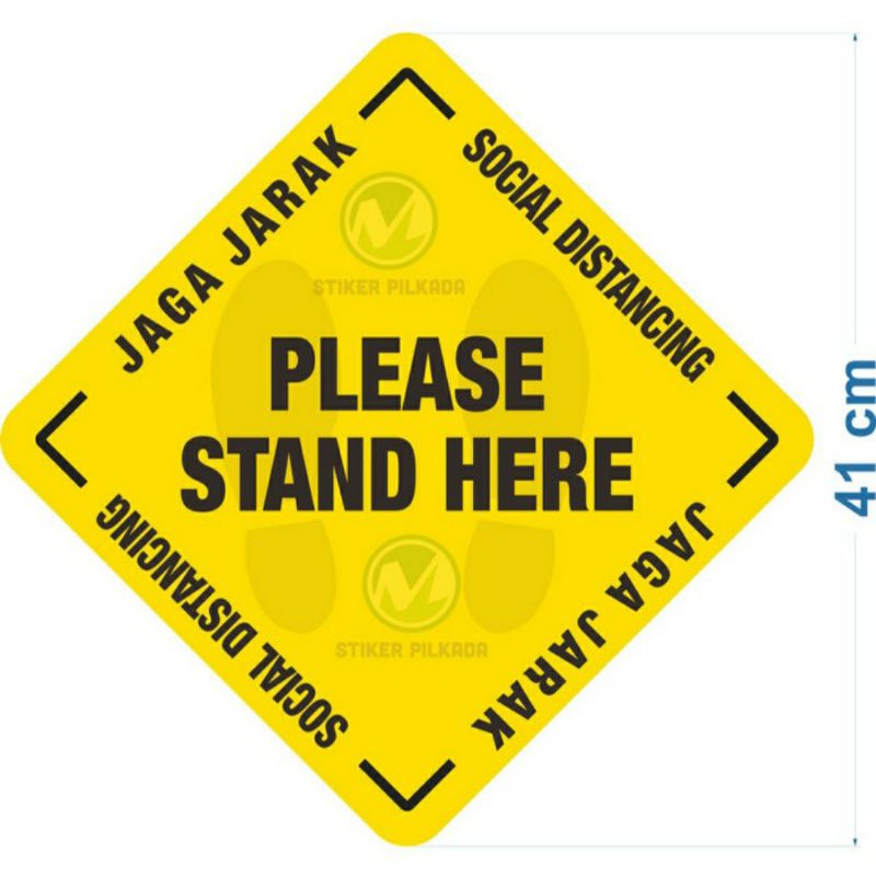 

STIKER PLEASE STAND HERE KOTAK 41CM
