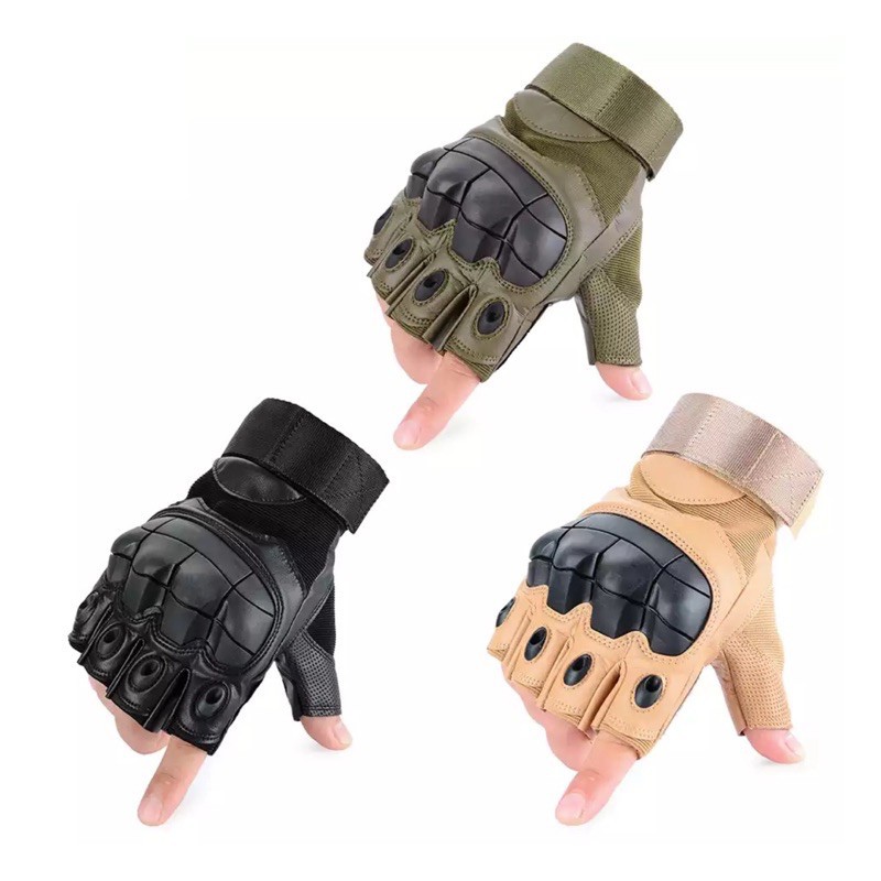 Sarung Tangan Motor Batok Half Glove Airsoft Biker Racing Army Tactical Outdoor