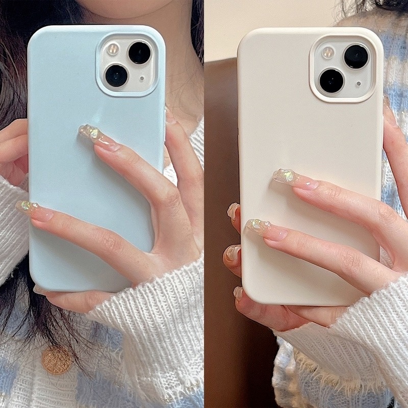 Case Bahan Silikon Cair Dengan Logo 49 Warna Untuk iPhone 13 12 14 Pro MAX