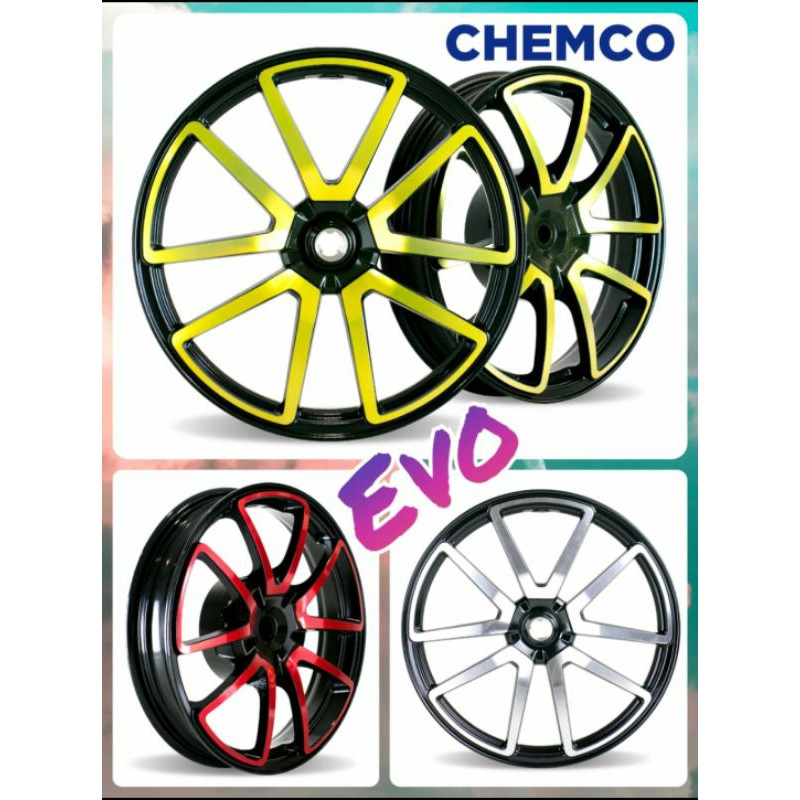 velg racing chemco type evo dualtones mio m3 125, mio Z, xride 125, fino 125