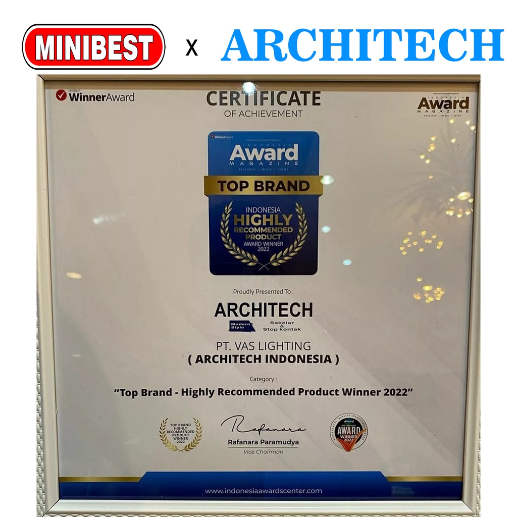 MINIBEST ARCHITECH PLATINUM GOLD / SAKLAR USB / STOP KONTAK COLOKAN B9 NEW 2.3