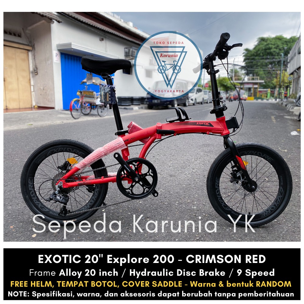 Sepeda Lipat 20" Exotic Explore 200 - Hydraulic 9 Speed