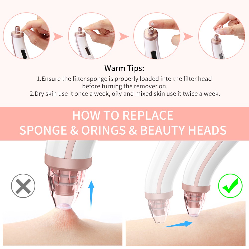 Alat Penghisap Komedo Vacuum Suction Skin Face Care Blackhead Pore Cleaner - ALHTY06-02 - White