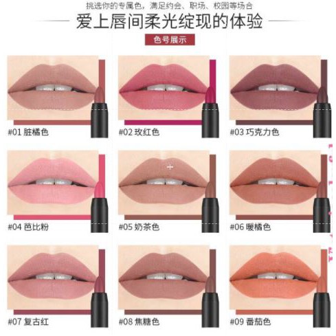 DNM Lipstik Matte Beludru Long Lasting Rotate 19 Colors