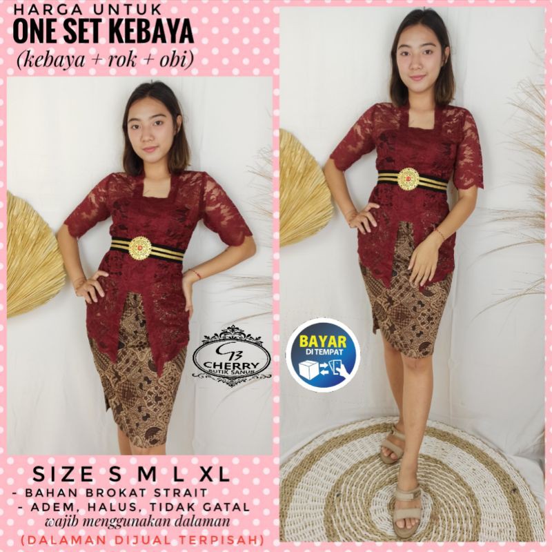 baju kebaya jadi brokat maudy dan rok katun batik pendek kebaya bali modern kebaya pesta-2