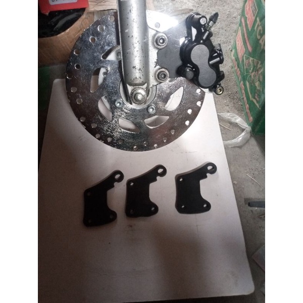 braket cakram Nex address Nex fi nex lama Nex 2 pakai kaliper 2piston 220mm