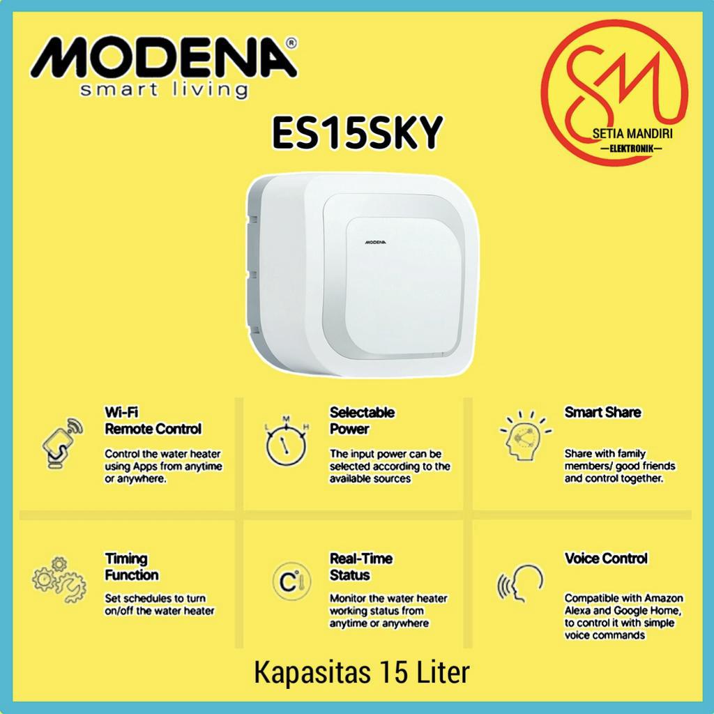 modena water heater listrik ES 15 SKY / ES15SKY / ES 15SKY