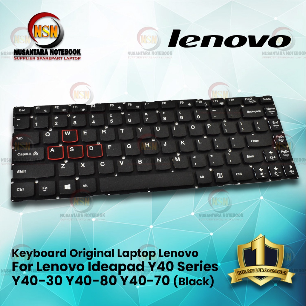 Keyboard Laptop Lenovo Ideapad Y40 Series Y40-30 Y40-80 Y40-70 Black