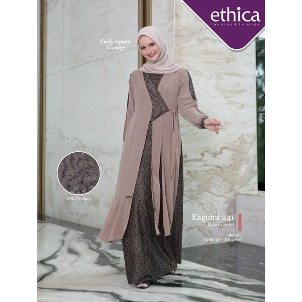 GAMIS DEWASA TERBARU 2022 / GAMIS KAGUMI 241 CUBAN SAND / GAMIS ETHICA TERBARU 2022 / GAMIS KAGUMI E