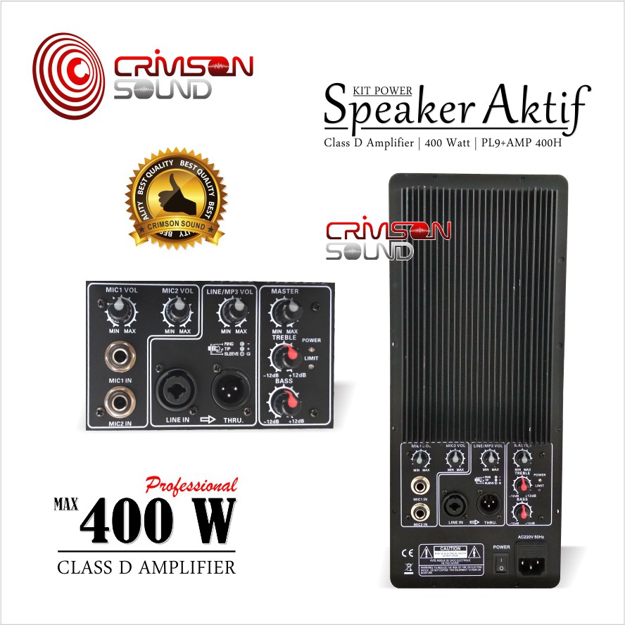 Power Kit Speaker Aktif 400 Watt Bi Amp Class D Amplifier Pl9 Shopee Indonesia