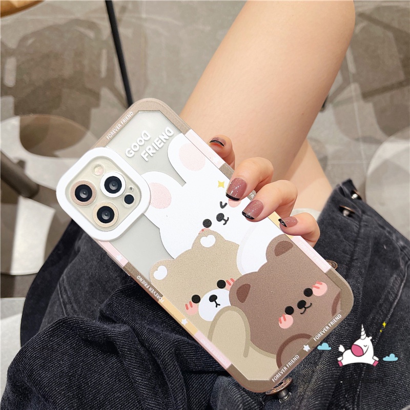 Soft Case Tpu Transparan Shockproof Motif Kartun Boneka Beruang Untuk Infinix Smart 6 5 11s 10 Play