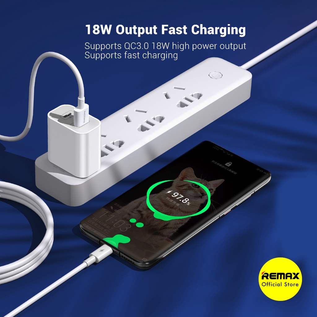 Remax Surie RP-U68 Charger Adapter 2 Port Fast Charging 20W Original