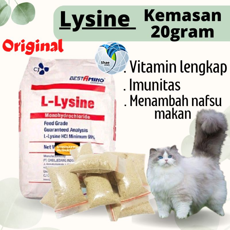 Lysine Penggemuk Hewan Vitamin Lengkap Kucing Anjing Kelinci Ayam Burung