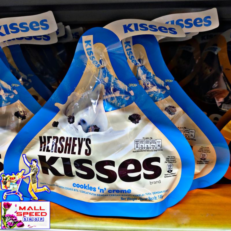 

HERSHEY'S KISSES COOKIES AND CREME 146GR IMPORT MALAYSIA HERSHEYS