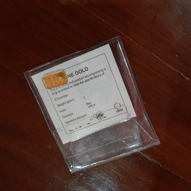 Bintang Gold LM Antam 3 gram kemasan lama
