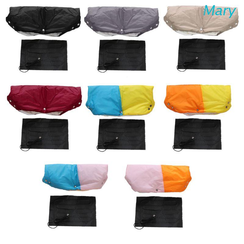 Mary Sarung Tangan Penghangat Elektrik USB Bahan Plush Anti Air Untuk Stroller Bayi / Musim Dingin