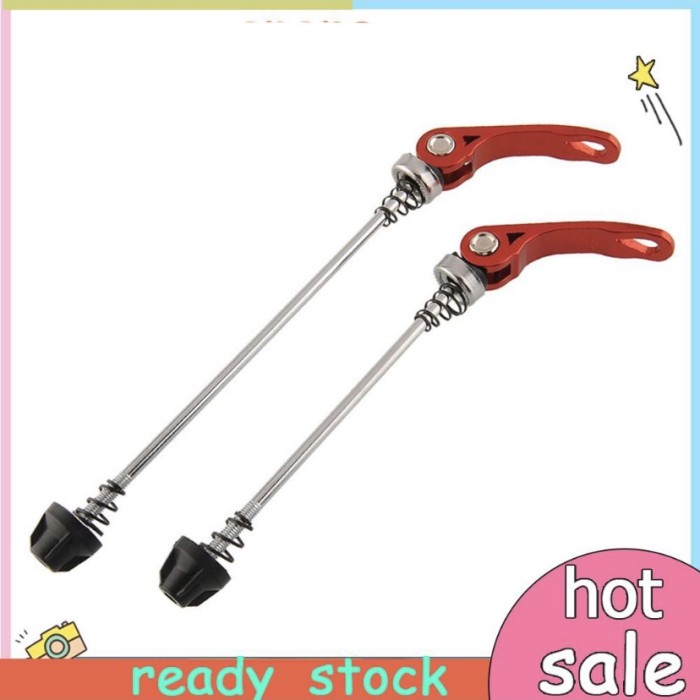 1 pasang Skewer Hub Sepeda Quick Release depan belakang