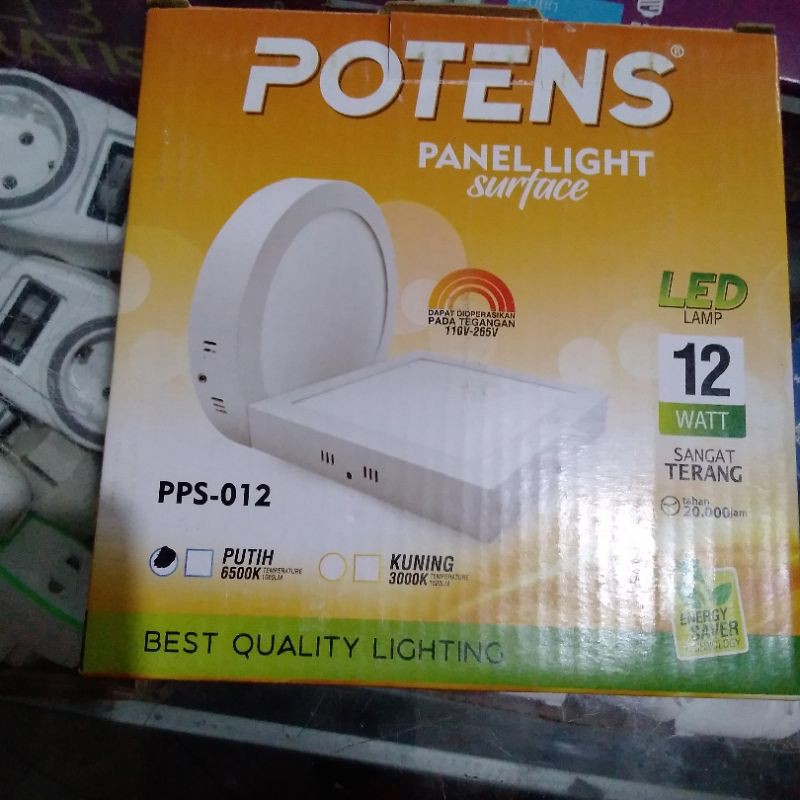 Downlight LED Outbow 12 Watt Potens PPS-012 Putih Bulat-Kotak