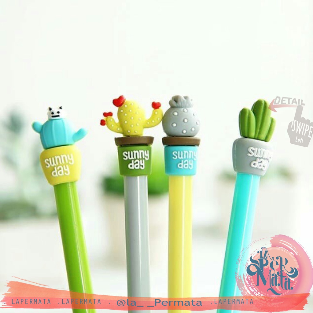 

Bolpoint / PENA KAKTUS Sunny Day Pulpen Karakter Lucu - LPM Shop
