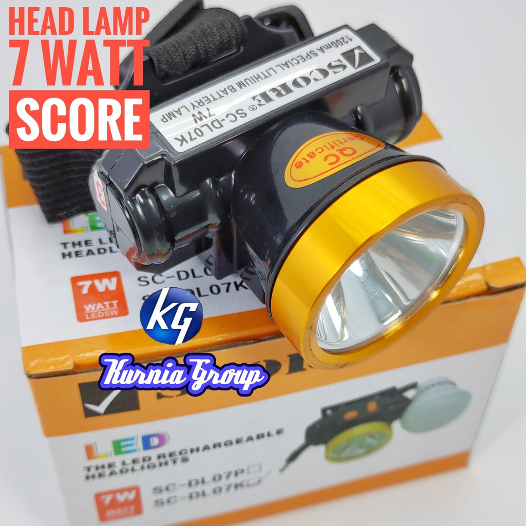 SENTER KEPALA 15W SINAR KUNING dan PUTIH CHARGER HEAD LAMP 15WATT LITHIUM BATTERY HEAD LIGHT WARM BERBURU BELOR BATRE KEPALA HEADLAMP SEVEN