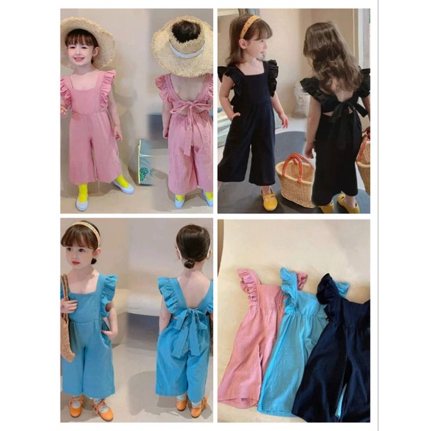 jumpsuit anak perempuan import 2 tahun - 6 tahun jumpsuit korea anak perempuan baju jumpsuit korean 