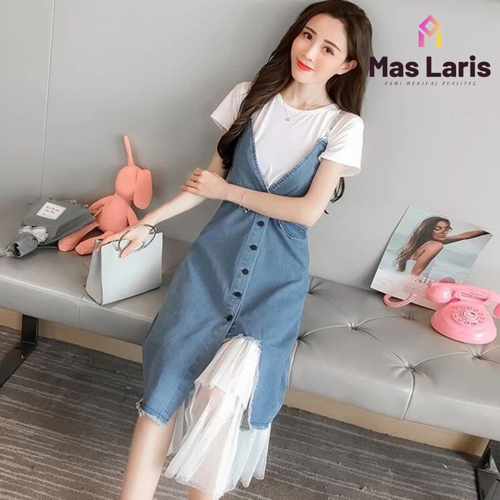 Pakaian Dress Wanita Korea Korean Style Casual Maxi Import Panjang Berkualitas Branded Premium