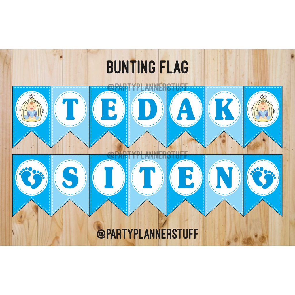 Bunting Flag Tedak Siten Bendera Tedak Siten Anak Aksesoris Tedak Siten Flag Banner Tedak Siten Anak