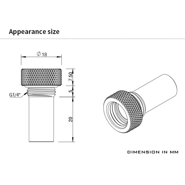 BARROW TWDLG-S External Flow Guide Adapter Standard - White