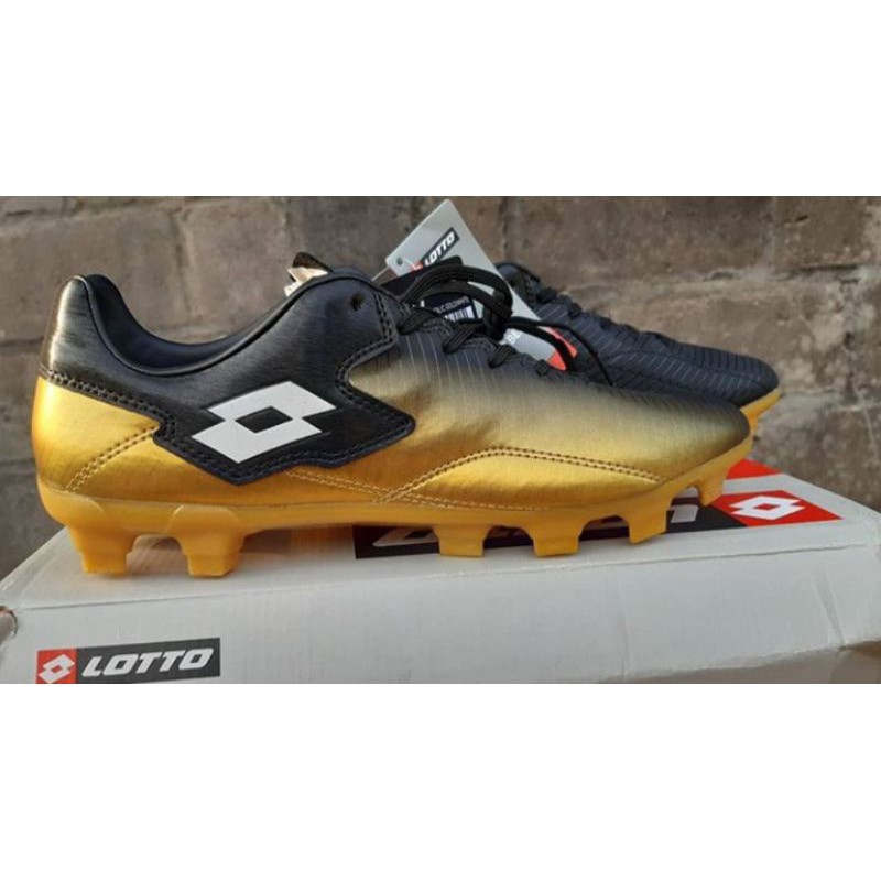 SALE Size 38 Sepatu Bola Lotto Severe FG Black Gold Original l