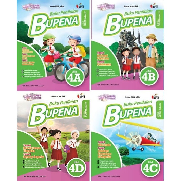 

❤BISA COD❤ PAKET BUPENA (BK. PENILAIAN) KLS 4 ABCD / K13N