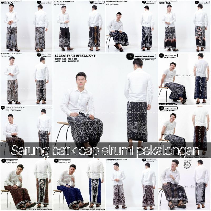 SARUNG BATIK CAP ELRUMI ORIGINAL 100% // SARUNG BATIK PEKALONGAN // COD