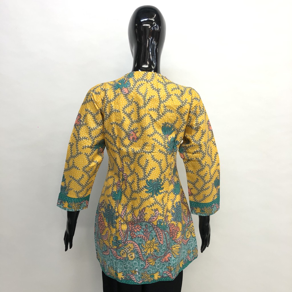 Exclusive Blouse Batik Kantor Wanita Lapis Furing Trikot Atasan Batik Usman Seragam Batik Grosir