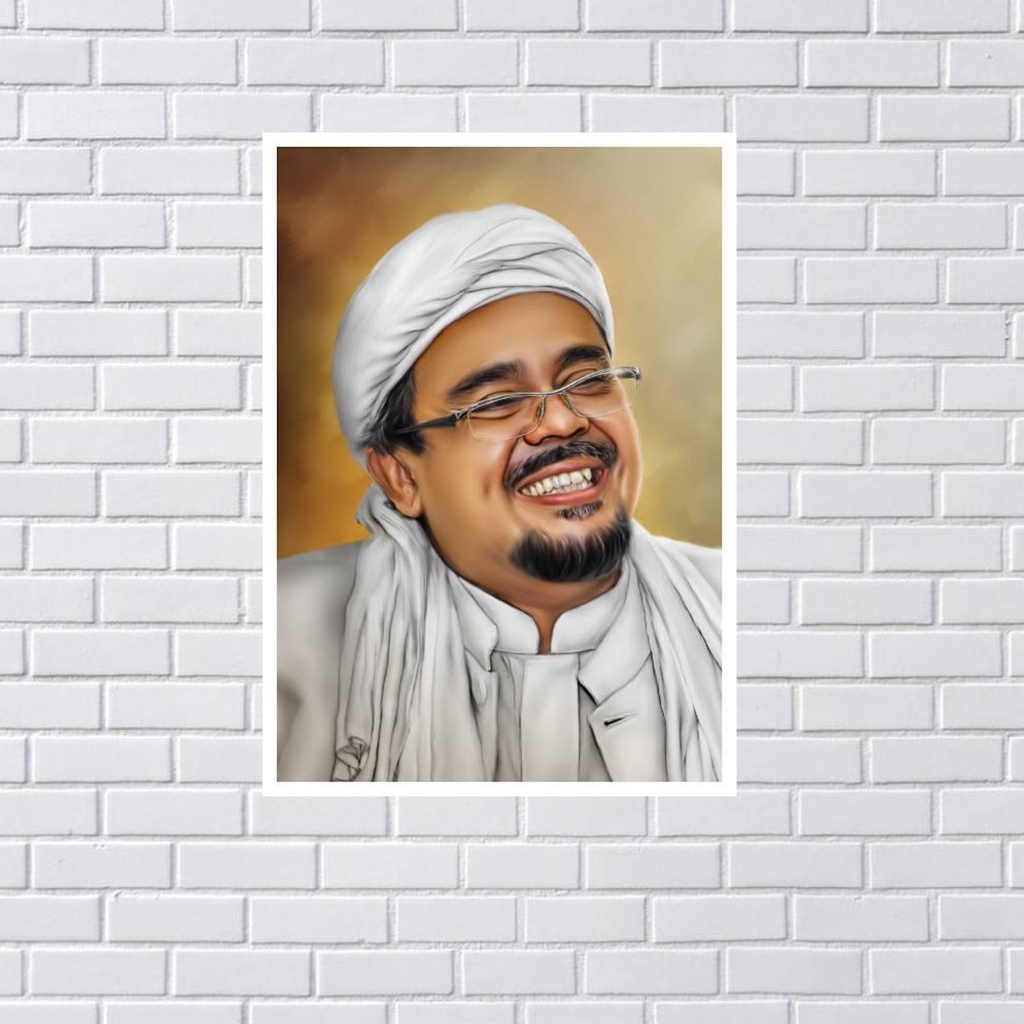 POSTER HABIB RIZIEQ SYIHAB/FOTO POSTER HABIB RIZIEQ/HIASAN DINDING/BAHAN AC260/UKURAN 32X48CM/POSTER