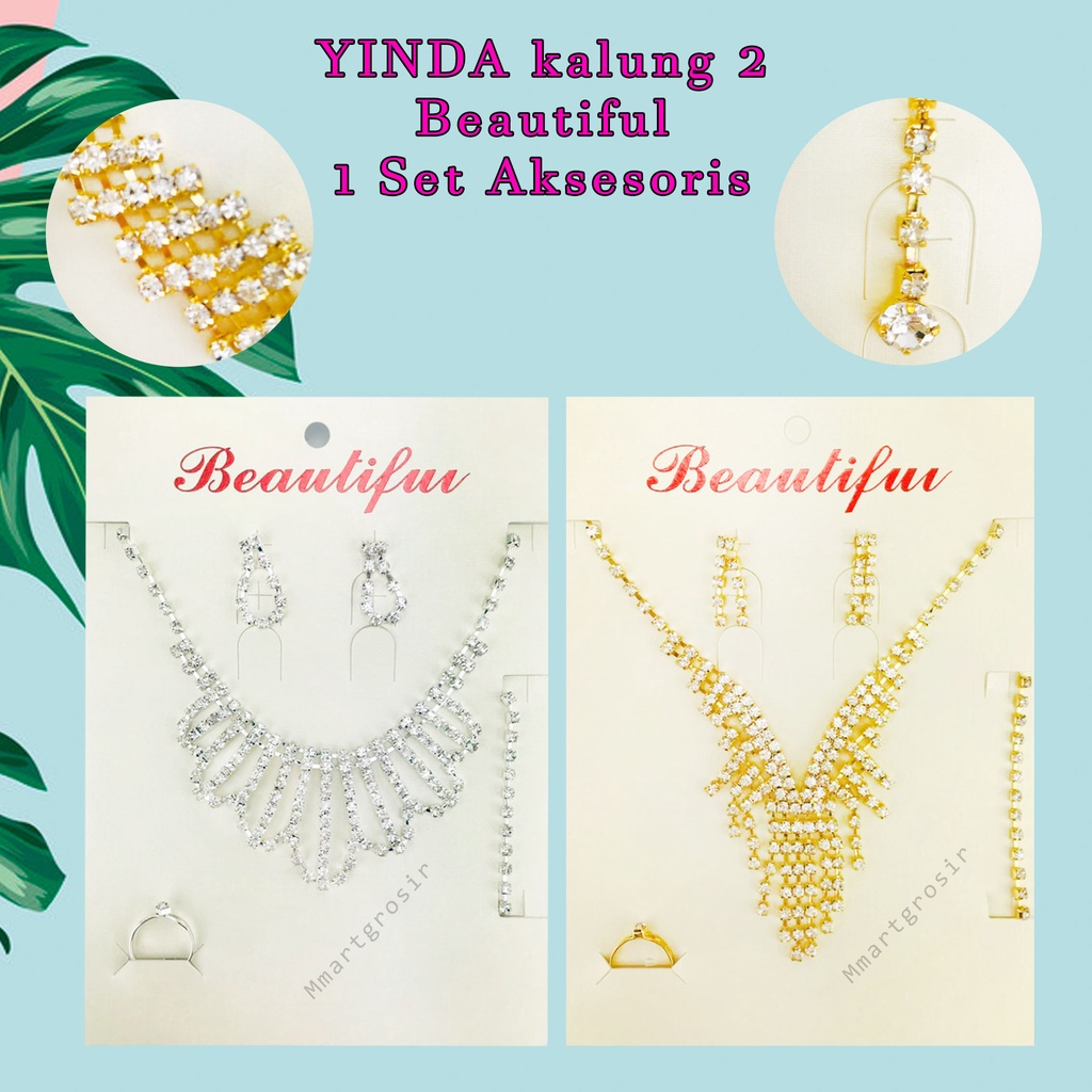 YINDA kalung 2 / Beautiful / 1 Set Aksesoris / Aksesoris