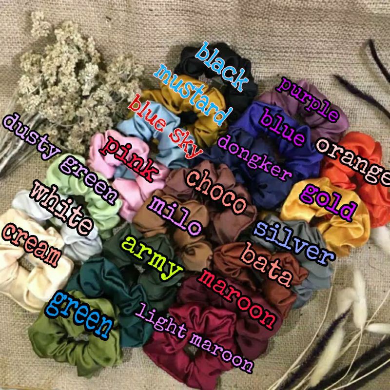 COD Korea Scrunchies ,satin grade B