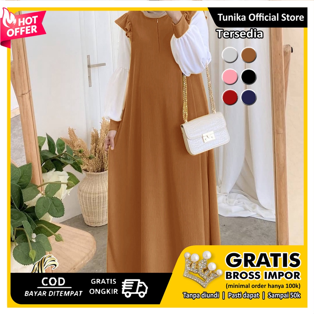 Mamio Maxy Polos / Gamis Wanita / Gamis Busui / Tunika