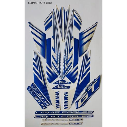 STIKER STRIPING XEON GT 2014 BIRU