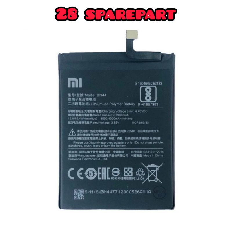 Baterai / batre bn44 Xiaomi redmi 5plus / 5 plus original